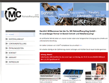 Tablet Screenshot of mc-rohstoffrecycling.de
